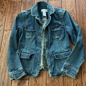 Cute Denim Jacket With Fraying that Makes it Cool